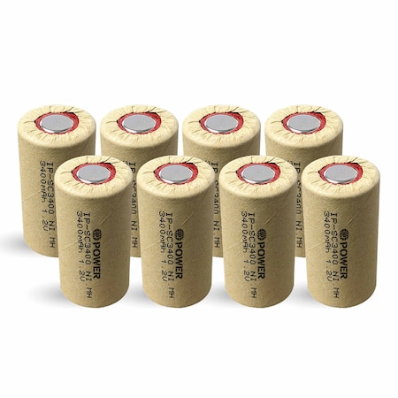 Ip Power Sub C Ni-Mh 3400mAh 8PK IP-NH-SC-3400-FT-8